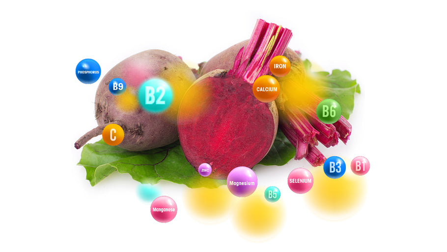 Beet Root vegetable blends - Vegan Tabs beneficial ingredients