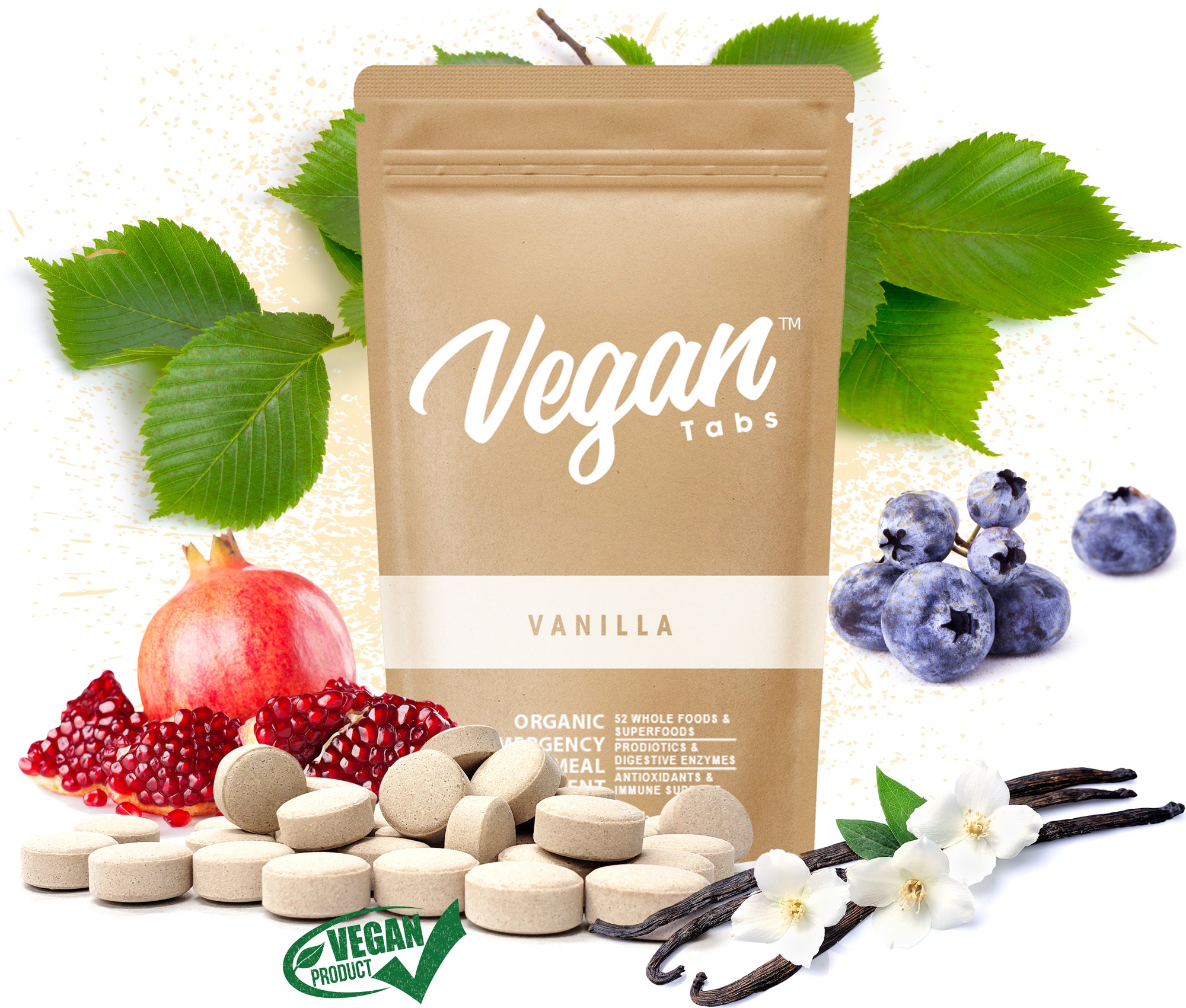 Vegan Tabs 2 Days Food Supply Vanilla